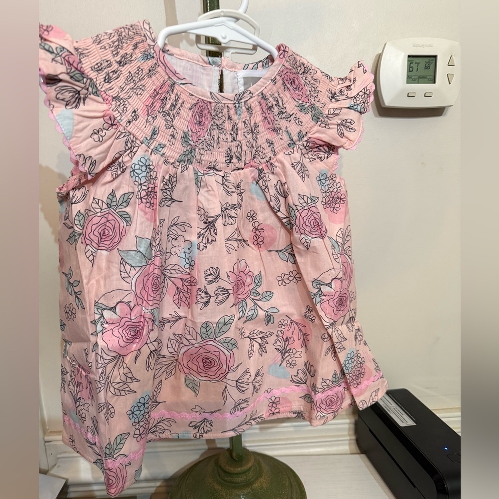 NWT Lil Cactus Smocked Diaper Set